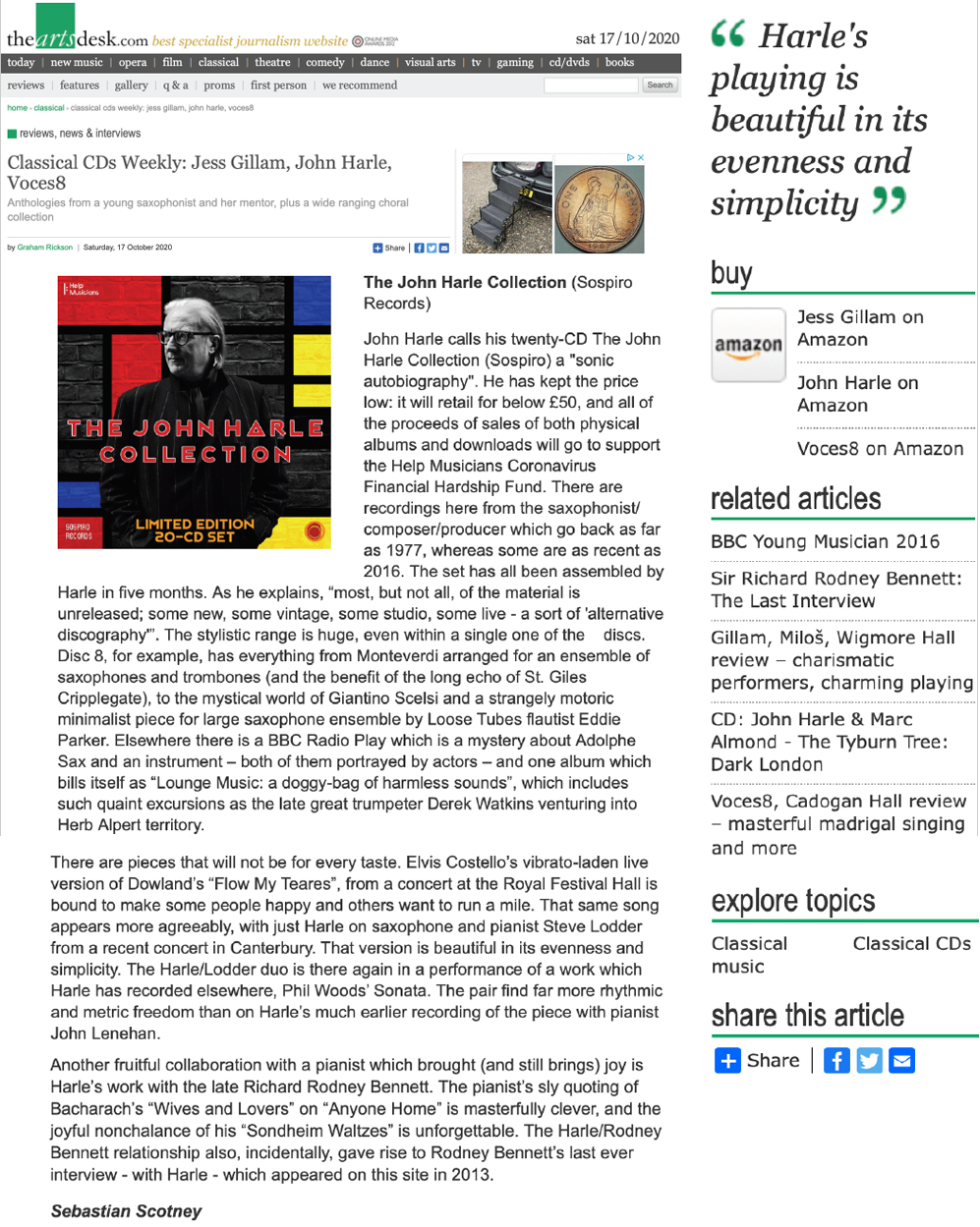 arts desk review